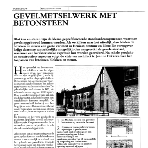 Gevelmetselwerk met betonsteen