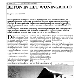 Beton in het woningbeeld