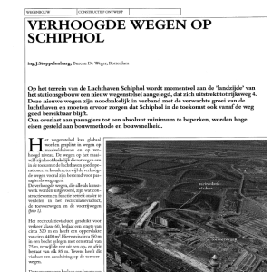 Verhoogde wegen op Schiphol