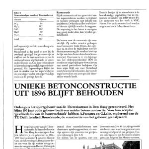 Unieke betonconstructie uit 1896 blijft behouden