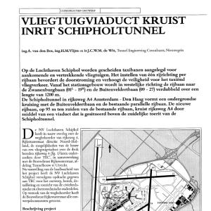 Vliegtuigviaduct kruist  inrit Schipholtunnel