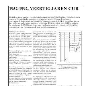 1952 - 1992, veertig jaren CUR