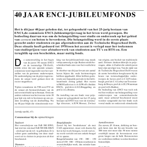 40 jaar ENCI-jubileumfonds