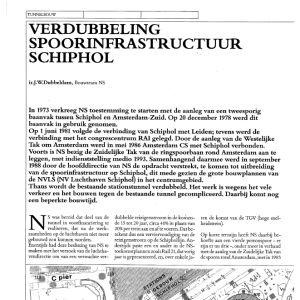 Verdubbeling spoorinfrastructuur Schiphol