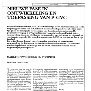 Nieuwe fase in ontwikkeling en toepassing van P-GVC