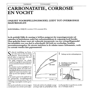Carbonatatie, corrosie en vocht