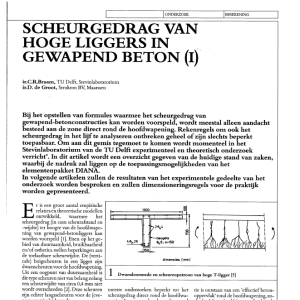 Scheurgedrag van hoge liggers in gewapend beton (I)