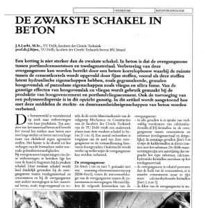 De zwakste schakel in beton