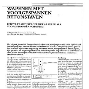 Wapenen met voorgespannen betonstaven