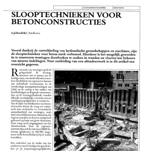 Slooptechnieken voor betonconstructies