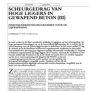 Scheurgedrag van hoge liggers in gewapend beton (III