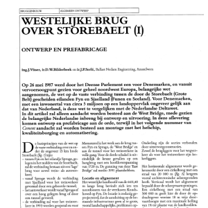 Westelijke brug over Storebaelt (I)