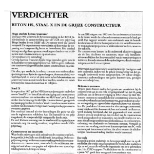 Beton HS, staal X en de grijze constructeur
