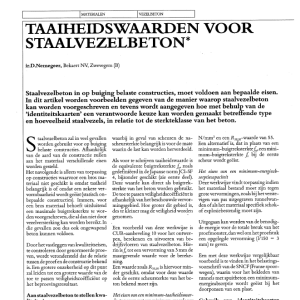 Taaiheidswaarden voor staalvezelbeton