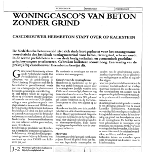 Woningcasco's van beton zonder grind