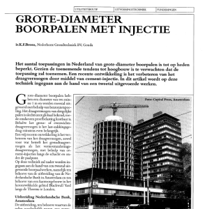 Grote-diameter boorpalen met injectie