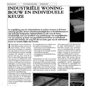 Industriële woningbouw en individuele keuze