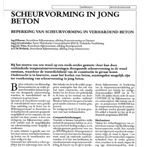Scheurvorming in jong beton