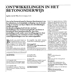 Ontwikkelingen in het betononderwijs
