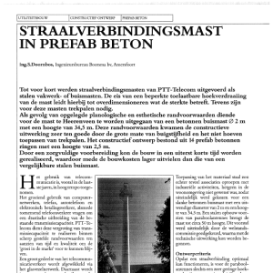 Straalverbindingsmast in prefab beton