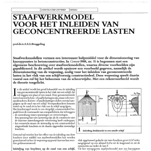 Staafwerkmodel voor het inleiden van geconcentreerde