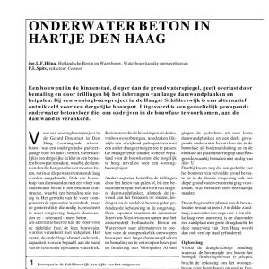 Onderwaterbeton in hartje Den Haag