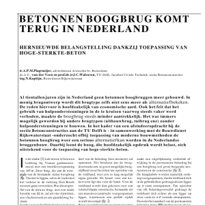 Betonnen boogbrug komt terug in Nederland