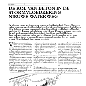 De rol van beton in de stormvloedkering Nieuwe Waterweg