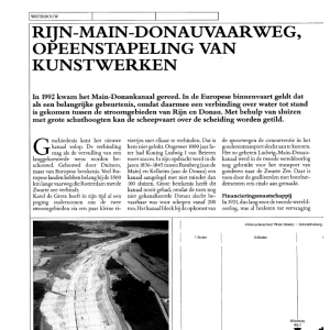 Rijn-Main-Donauvaarweg, opeenstapeling van kunstwerken