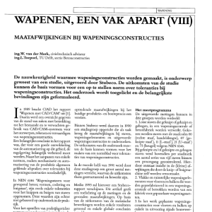 Wapenen, een vak apart (VIII)