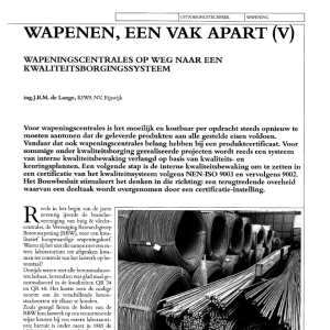 Wapenen, een vak apart (V)