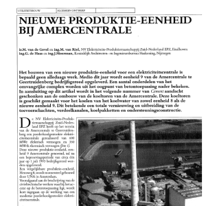 Nieuwe produktie-eenheid bij Amercentrale