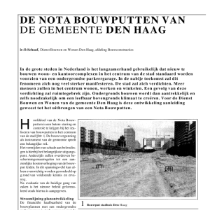 De nota bouwputten van de gemeente Den Haag