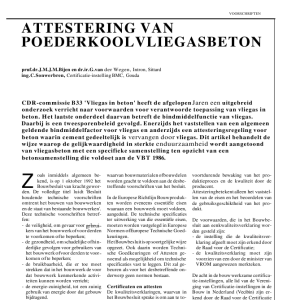 Attestering van poederkoolvliegasbeton