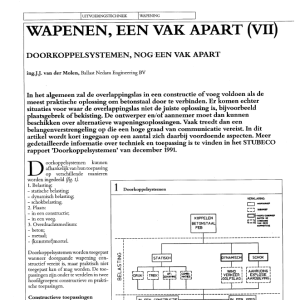 Wapenen, een vak apart (VII)