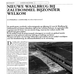 Nieuwe Waalbrug bij Zaltbommel bijzonder welkom