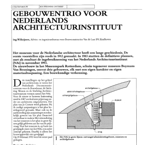 Gebouwentrio voor Nederlands Architectuurinstituut