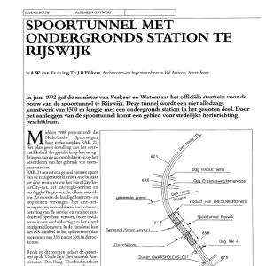 Spoortunnel met ondergronds station te Rijswijk