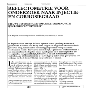 Reflectometrie voor onderzoek naar injectie- en corrosiegraad