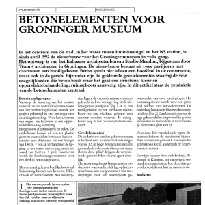 Betonelementen voor Groninger Museum