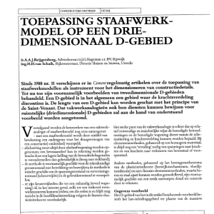 Toepassing staafwerkmodel op een driedimensionaal D-gebied