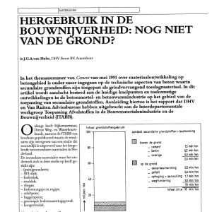 Hergebruik in de bouwnijverheid