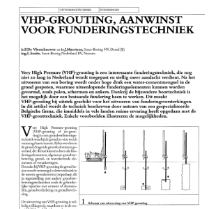 VHP-grouting, aanwinst voor funderingstechniek