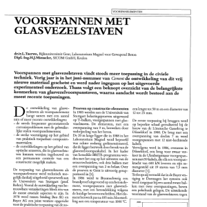 Voorspannen met glasvezelstaven