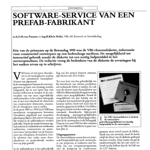 Software-service van een prefab-fabrikant