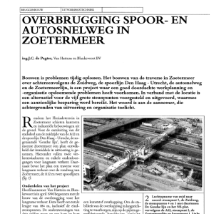 Overbrugging spoor- en autosnelweg in Zoetermeer