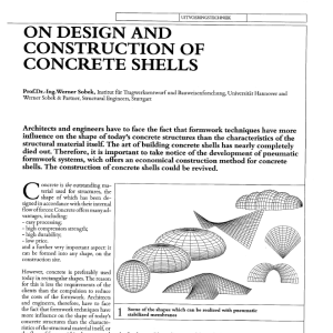 On design and construction of concrete shells