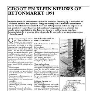 Groot en klein nieuws op Betonmarkt