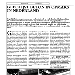 Gepolijst beton in opmars in Nederland