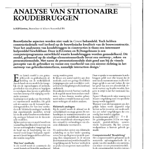 Analyse van stationaire koudebruggen